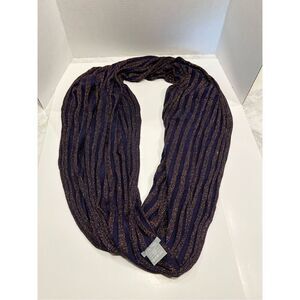 Maddison Women’s Bohemian Lama Blend Snood Knit Purple Gold One Size